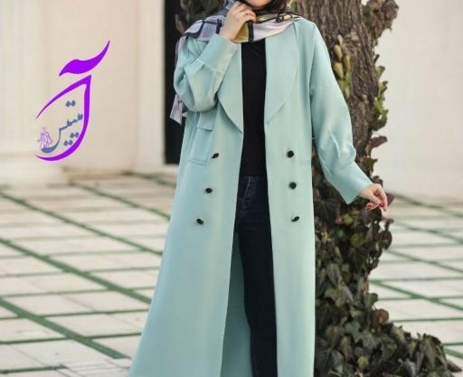 عکس مدل مانتو بلند یقه امریکایی
