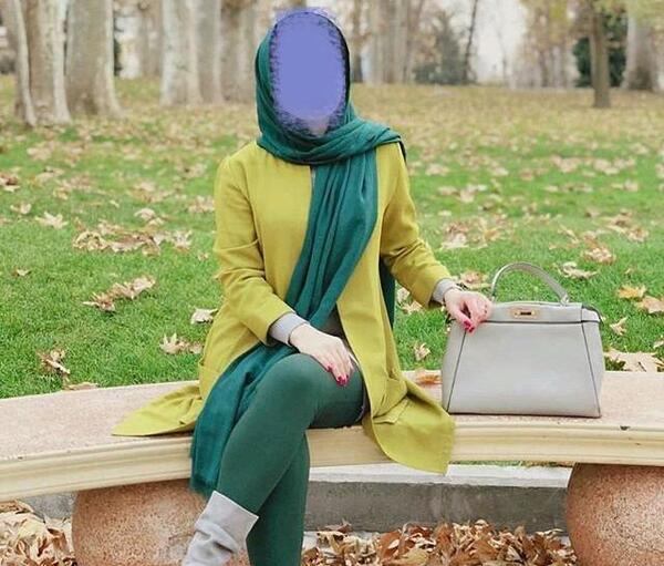 عکس مانتو دخترانه سبز