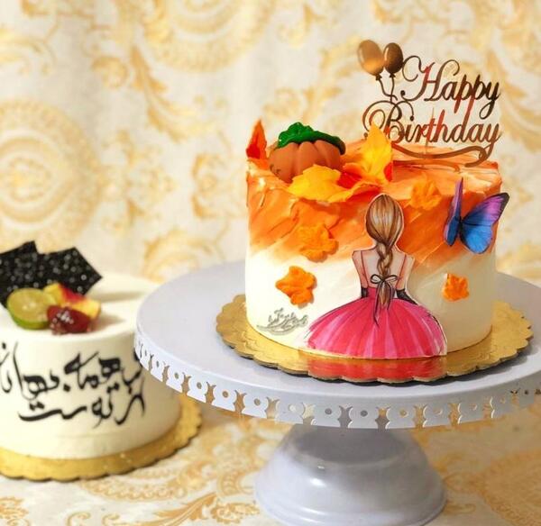عکس کیک تولد پسرانه پاییزی