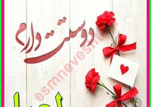 عکس نوشته لعیا دوست دارم