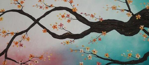عکس شکوفه نقاشی