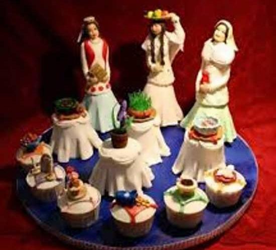 عکس سفره هفت سین با خمیر چینی