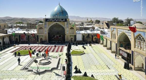 عکس نماز امام حسین در ظهر عاشورا