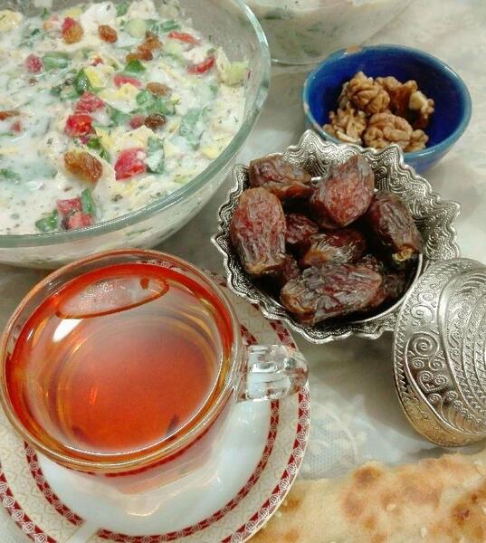 عکس چای افطار