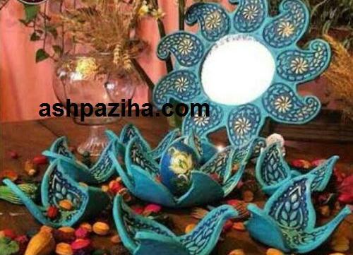 عکس تزیین سفره هفت سین با ظروف سفالی
