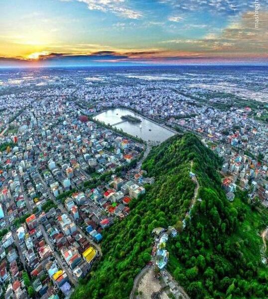 عکس هوایی آستانه اشرفیه
