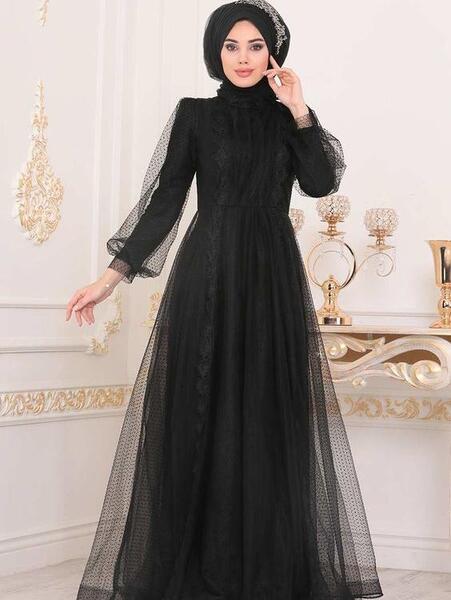 عکس لباس مجلسی بلند پوشیده