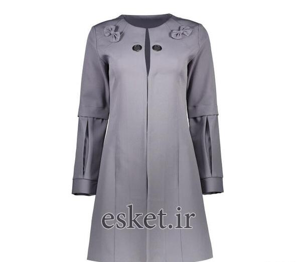 عکس مدل جدید مانتو طوسی دخترانه