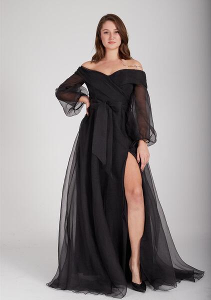 عکس لباس مجلسی یقه قایقی