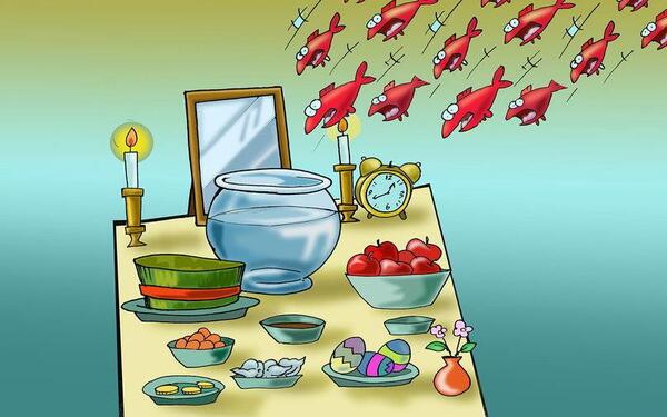 عکس سفره هفت سین کارتونی