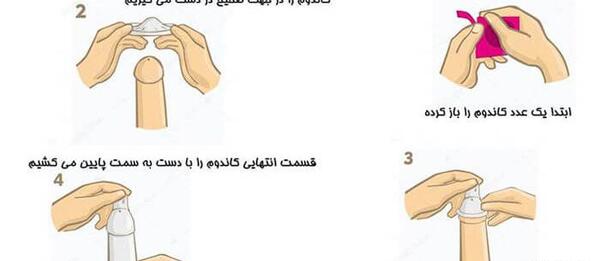 عکس کاندوم مردانه و نحوه استفاده