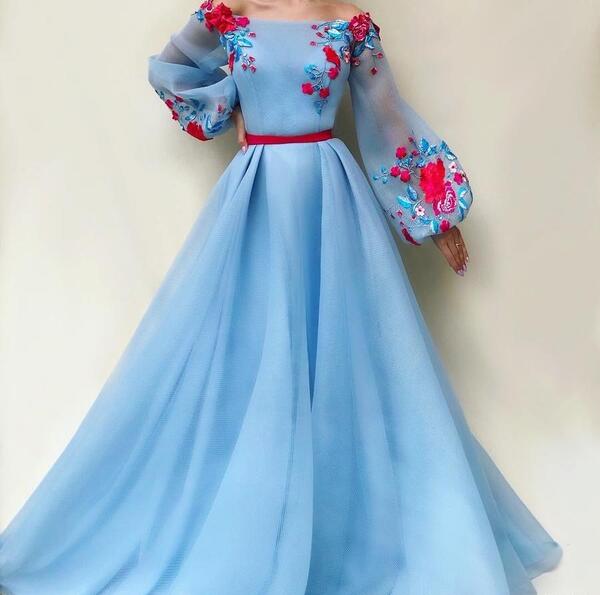 عکس لباس مجلسی دخترانه رنگ آبی