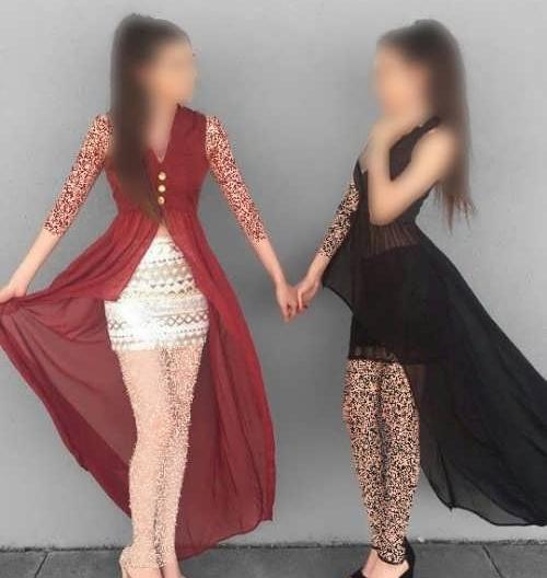 عکس ست لباس مجلسی دو خواهر دخترانه