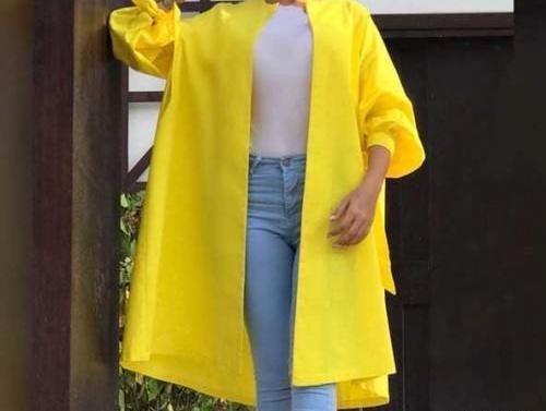 عکس مدل مانتو دخترانه زرد و طوسی