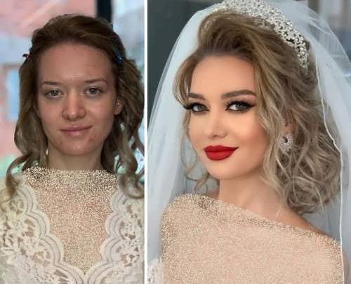 عکس عروس قبل و بعد
