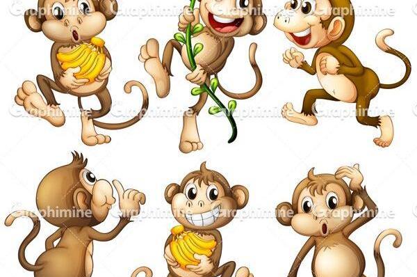 عکس میمون بامزه کارتونی
