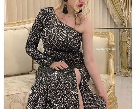عکس لباس مجلسی شیک لمه و پولکی