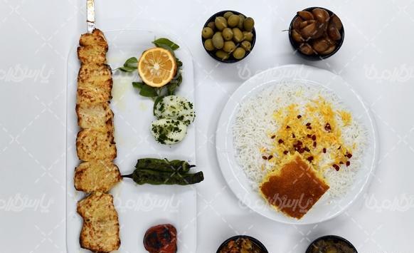 عکس چلو جوجه کباب