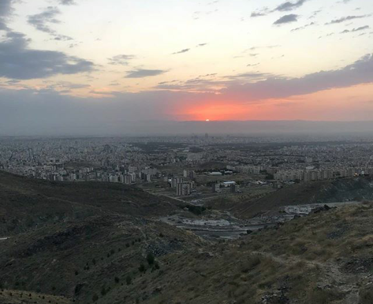 عکس طلوع آفتاب مشهد