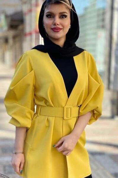 عکس مدل مانتو دخترانه آستین پفکی