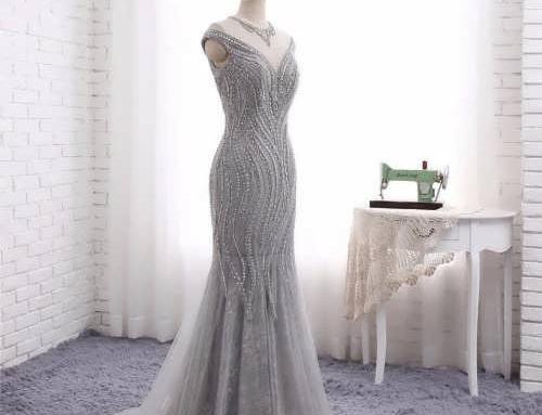 عکس لباس مجلسی شیک رنگ نقره ای