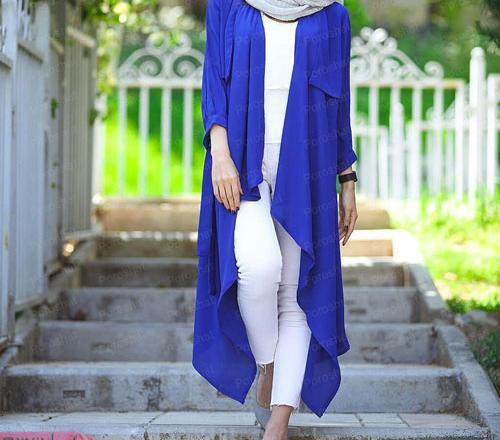 عکس مانتو آبی