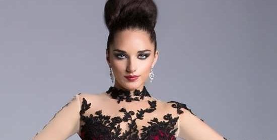 عکس لباس مجلسی کوتاه یقه سه سانت
