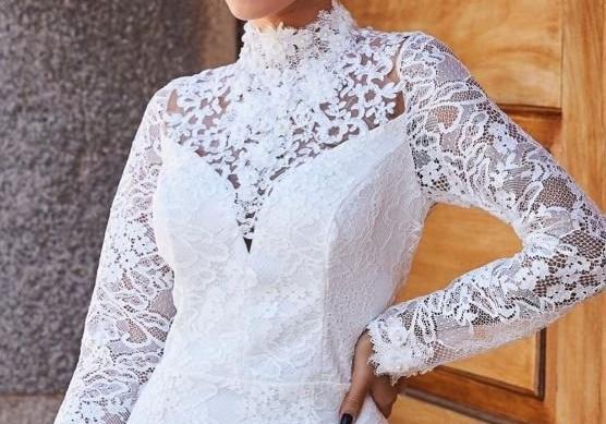 عکس لباس مجلسی کوتاه یقه سه سانت