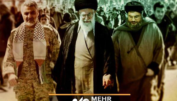 عکس سید حسن نصرالله و خامنه ای