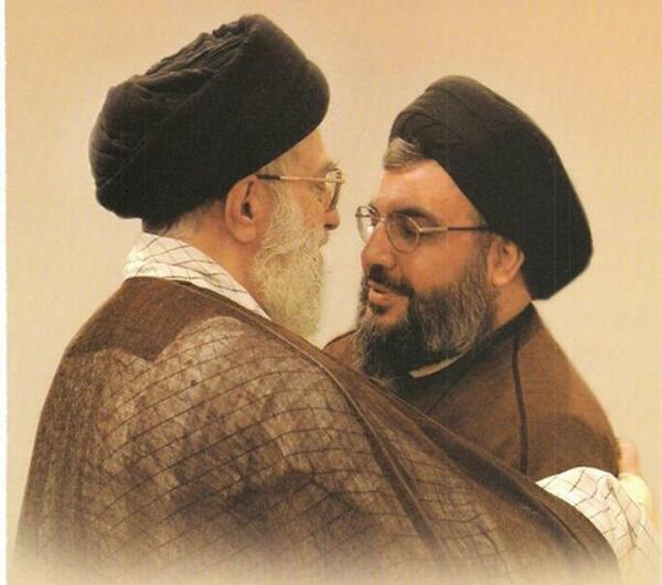 عکس سید حسن نصرالله و خامنه ای