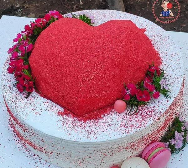 عکس کیک تولد مردانه قلبی