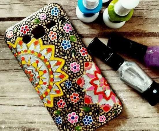 عکس ایده برای قاب گوشی با لاک