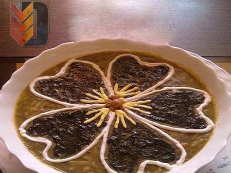 عکس از تزیین آش رشته