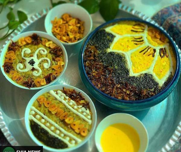 عکس از تزیین آش رشته