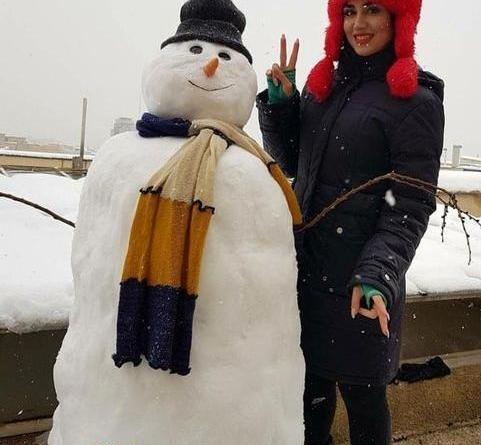 عکس آدم برفی زنده