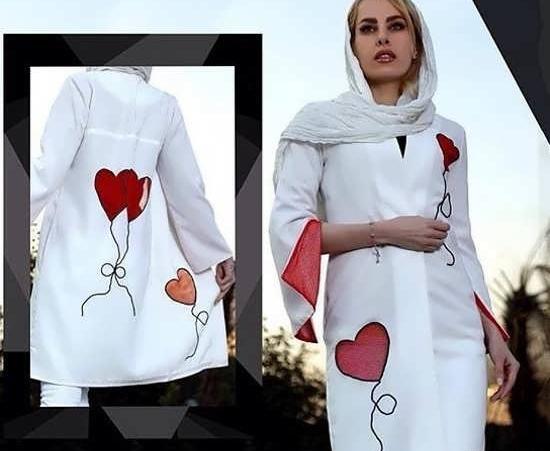 عکس مانتو سفید اسپرت دخترانه