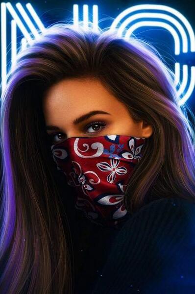 عکس دخترونه برای پروفایل با ماسک