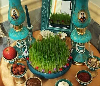 عکس هفت سین سفالی ابی
