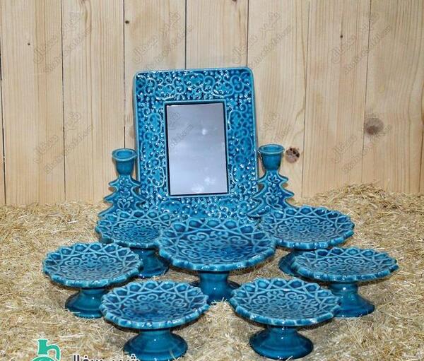 عکس هفت سین سفالی ابی