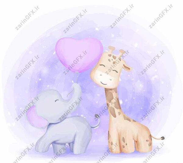 عکس فیل و زرافه