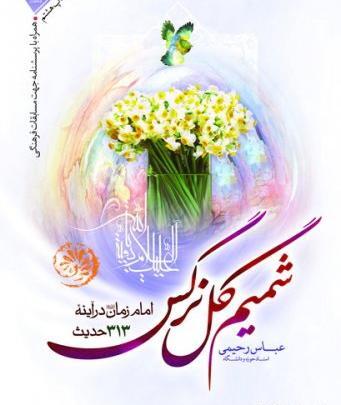 عکس گل نرگس و امام زمان