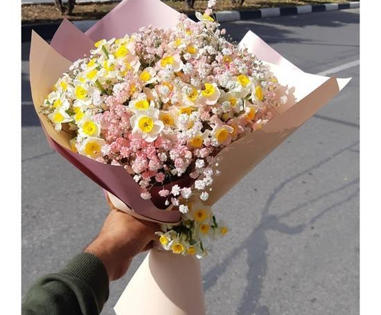 عکس دسته گل نرگس برای عروس