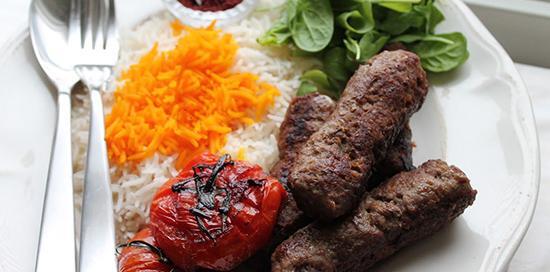 عکس چلو کباب لقمه زعفرانی