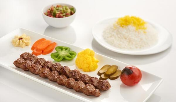 عکس چلو کباب لقمه زعفرانی