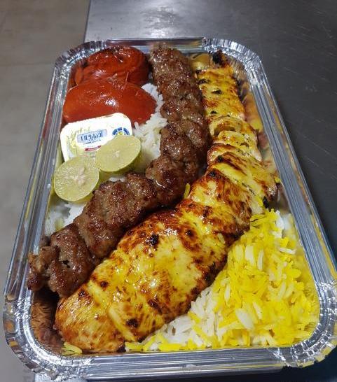 عکس چلو کباب لقمه زعفرانی