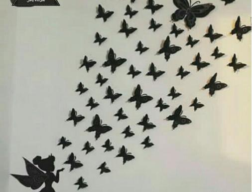 عکس پروانه دیواری