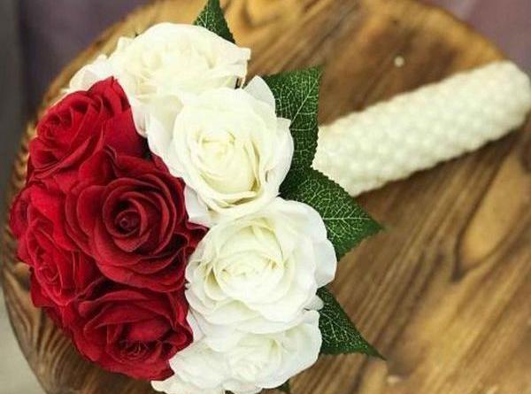 عکس دسته گل قرمز و سفید