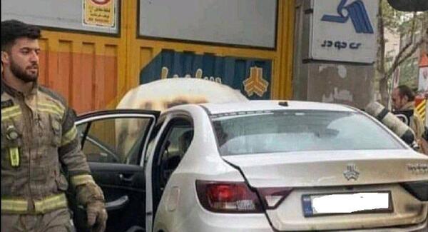 عکس آتش گرفتن ماشین