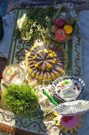عکس سفره هفت سین روی قبر