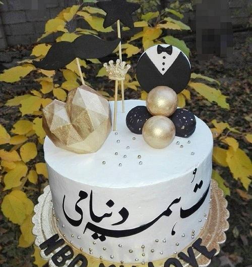 عکس کیک تولد همسر مردانه